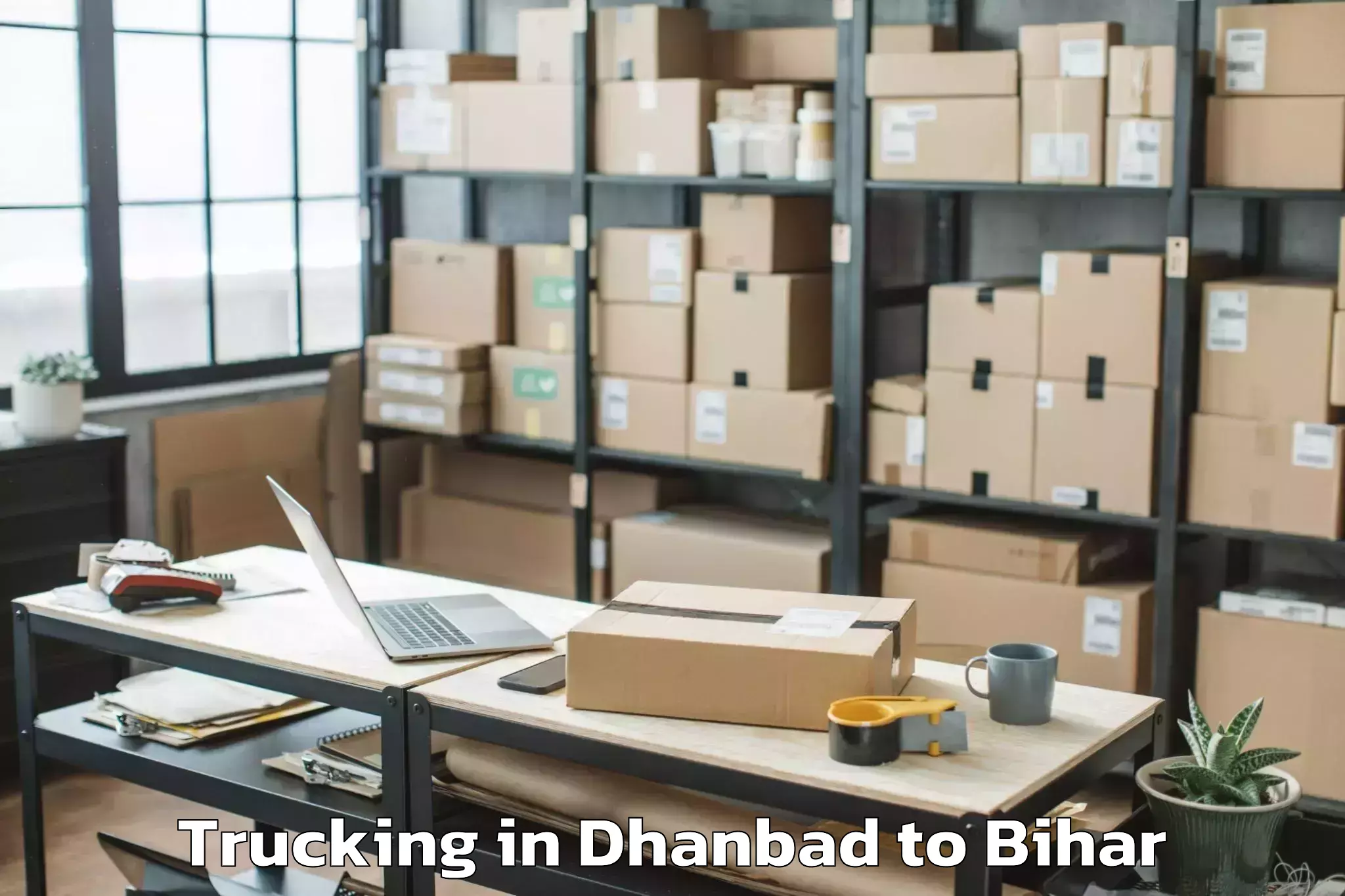 Book Dhanbad to Hazrat Jandaha Trucking Online